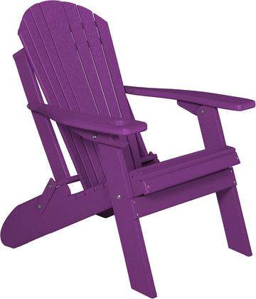 Poly Folding Adirondack Chair, Bright Purple