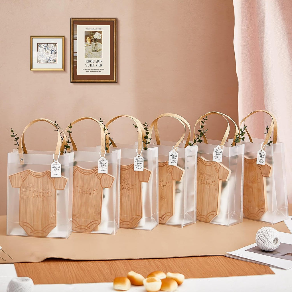 Baby Shower Prizes for Game Winners Bodysuit Shaped Cheese Board Gift with Spoons Butter Spreaders Gift Bags Kitchen