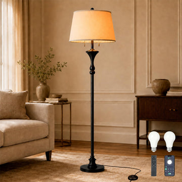 58'' Dimmable Floor Lamp with Remote Control(E26 Bulbs Included)
