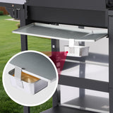 3-Burner Propane Gas Grill with Side Burner, 39,000 BTU Stainless Steel BBQ Grill with Cast Iron Grates, 369 Sq. In. Cooking Area