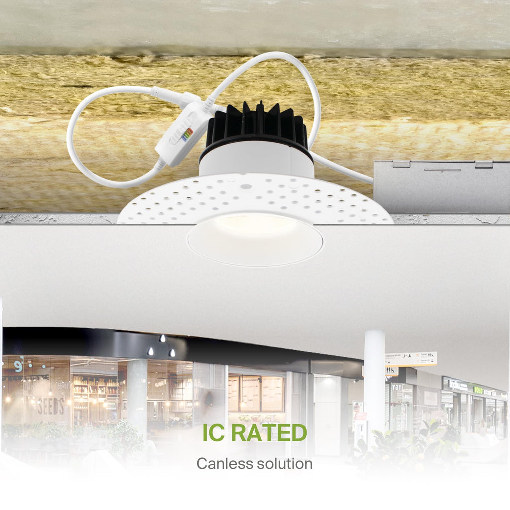 3 Inch Trimless LED Recessed Ceiling Light Fixture