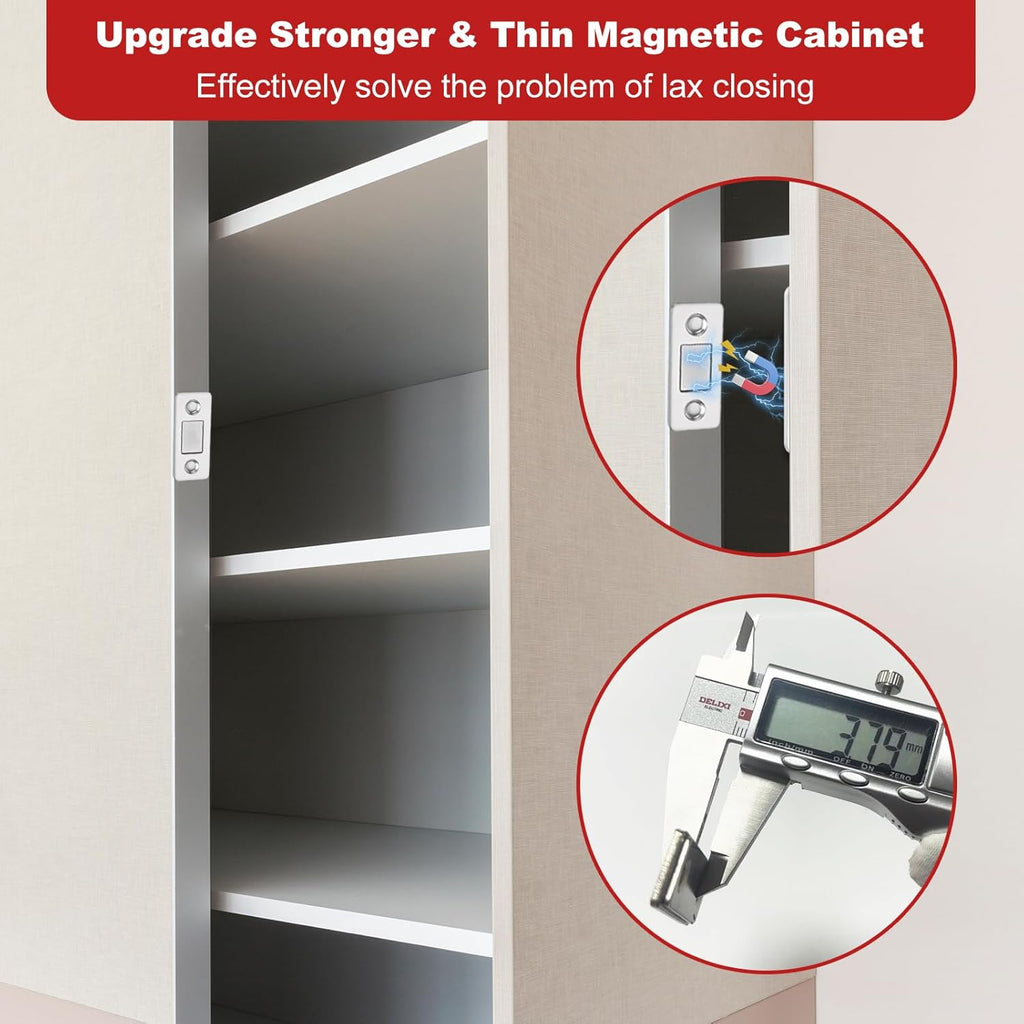 Cabinet Magnetic Catch 6 Pack Ultra Thin Cabinet Door Magnetic Catch for Drawer Magnet Adhesive Cabinet Latch Magnetic