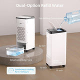Swamp Cooler, Windowless Portable Air Conditioners with 120°Oscillation, Evaporative Air Cooler with Remote,12H Timer