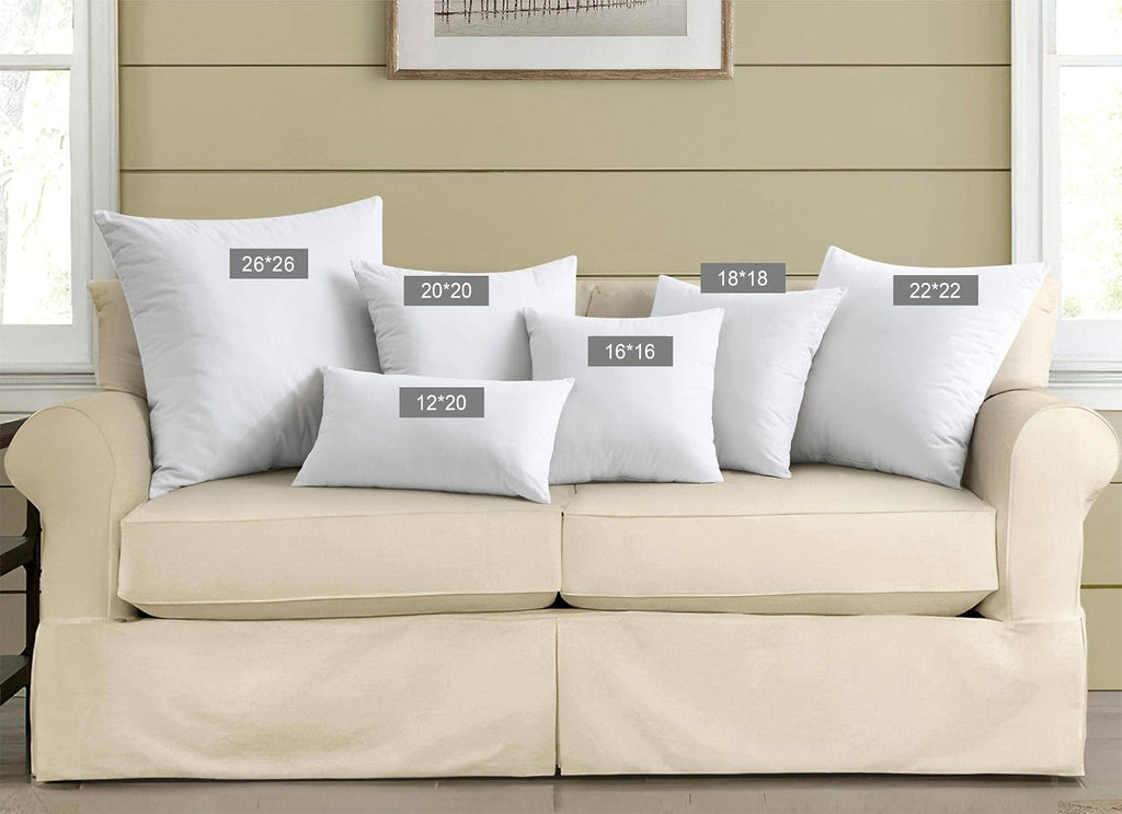 18x18 Pillow Inserts, Feather Down Filled for Support - Set of 2