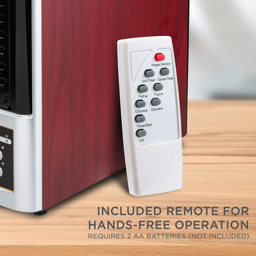 5-in-1 HEPA Air Purifier & Ozone Generator W/Digital Display Timer and Remote, Ionizer & Deodorizer 