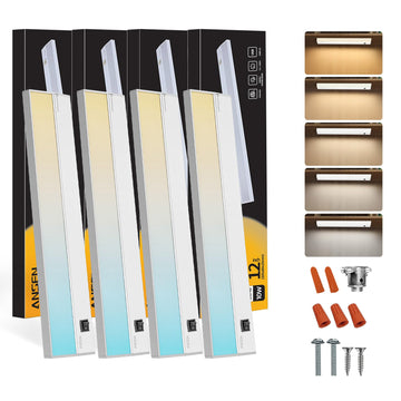 Of Under Cabinet Lighting Hardwired, 12IN 10W 666LM, Dimmable Led Light /Bar/Closet, CRI>92, R9>90, 5 Color