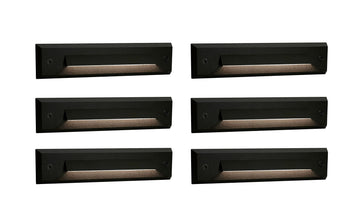 Low Voltage LED Linear Step Lights, Black