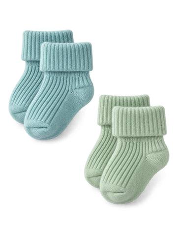 Baby Socks Alpaca Wool (Meadow Mist + Glacier Sage, )