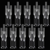 10pcs 5 Arm Acrylic Candelabra Centerpieces for Table,26inches Tall Clear Candlestick Holder Wedding Centerpieceson