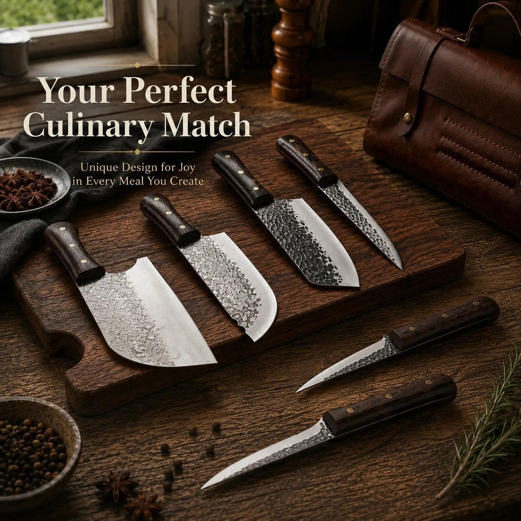 12-Piece Butcher Knife Set | Roll Bag, For Meat Processing, Brisket Trimming and BBQ Prep