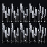 10Pcs Acrylic Candelabra Centerpieces,5 Arm Clear Candelabra Table Centerpiece Acrylic Candle Stick Holders with