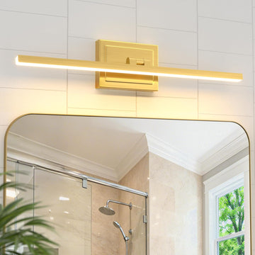 Bathroom Vanity Light 24 inch, 14W Dimmable 5CCT Led Bathroom Light Fixture Over Mirror, Gold Bar Vanity Light s-ETL