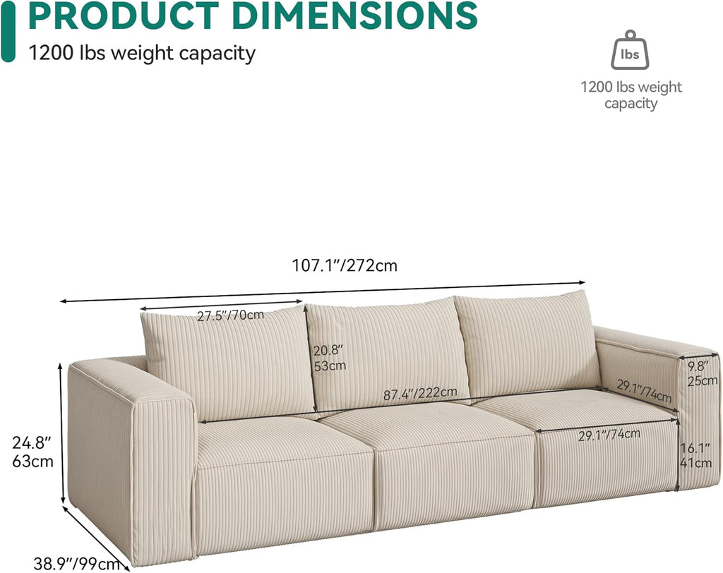 Cloud Sectional Couch, Boneless Couch Sofa, Sectional Couches