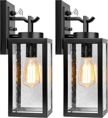 2-Pack 14'' Dusk to Dawn Outdoor Wall Light Fixtures, Exterior Lighting Fixtures Wall Mount