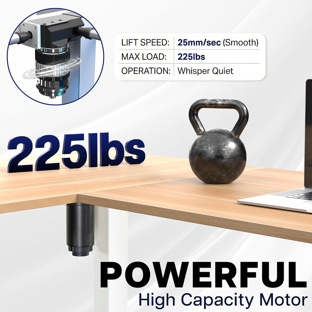 Black 63 x 55 in Corner Standing Desk, DESK-E3CTGB