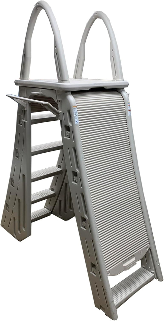 Plastics 7200 Roll Guard fits Above-Ground Pool Heights from 48" to 56" A Frame Safety Ladder for Above Ground