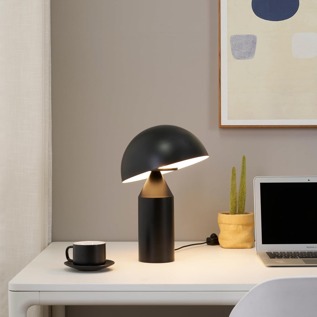 Venus 14" Globe Table Lamp - Modern Mid-Century Lamp with Golden Metal Shade