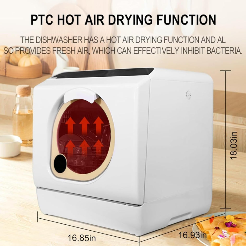 Countertop Dishwasher With Built-in Water Tank, Dishwasher Mini Portable For Apartments and RVs