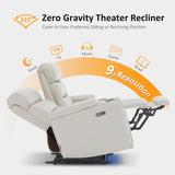 MCombo 55.1'' Power Loveseat Recliner for Adults, Home Theater Seating with Power Headrest, FSC Certified