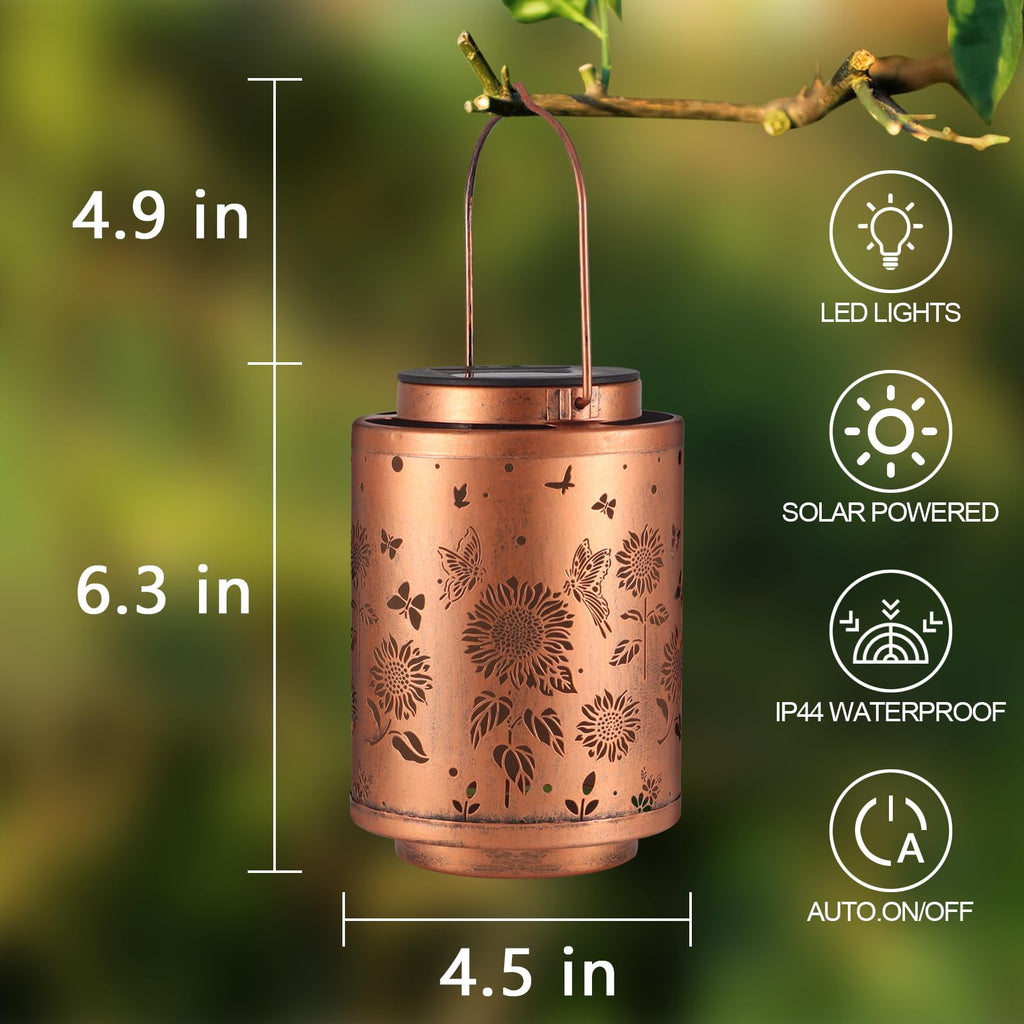 Outdoor Lantern Garden Decor LED Light Hanging Waterproof