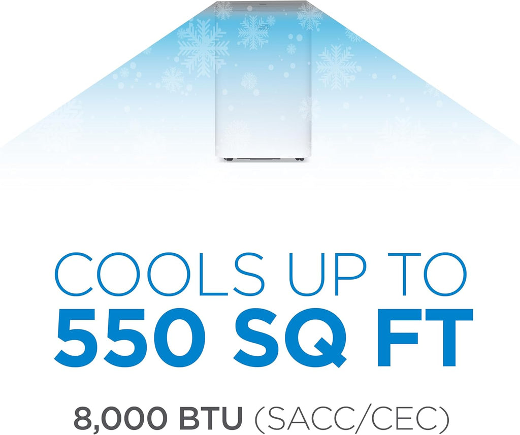 Smart Portable Air Conditioner,12,000 BTU, for Rooms Up To 550 Sq. Ft.