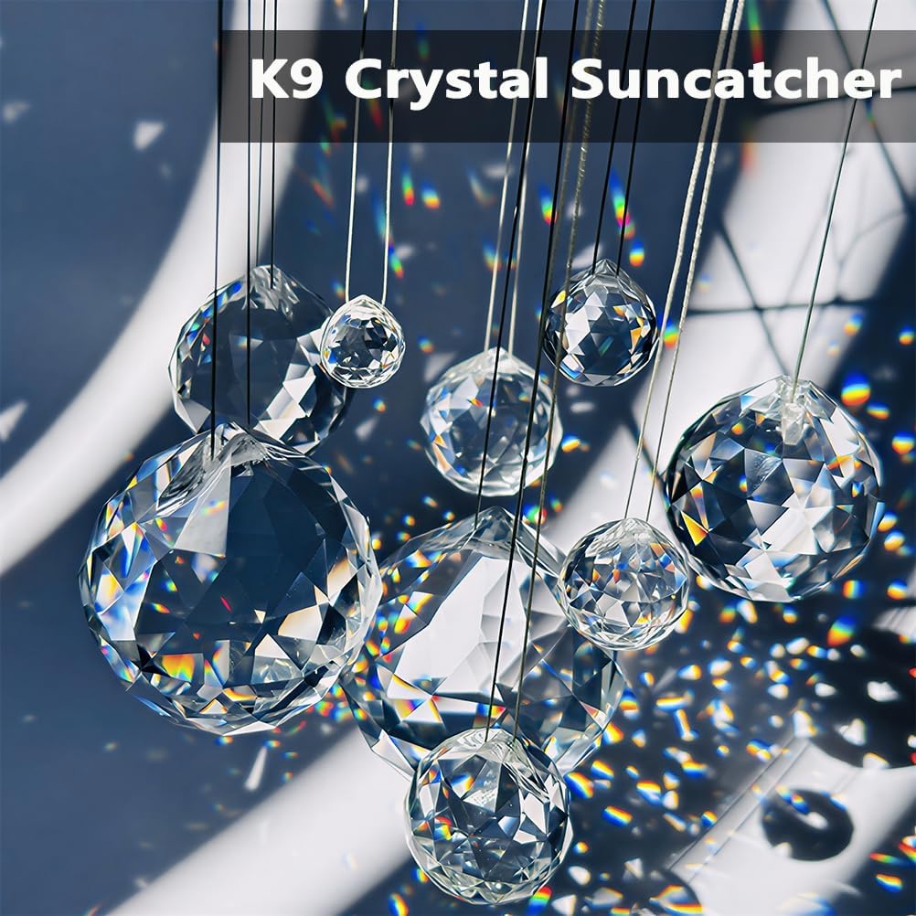 Crystal Prism Ball Sun Catcher - 24 Pack 20mm Hanging Decor for Windows, Wedding, Home, Feng Shui