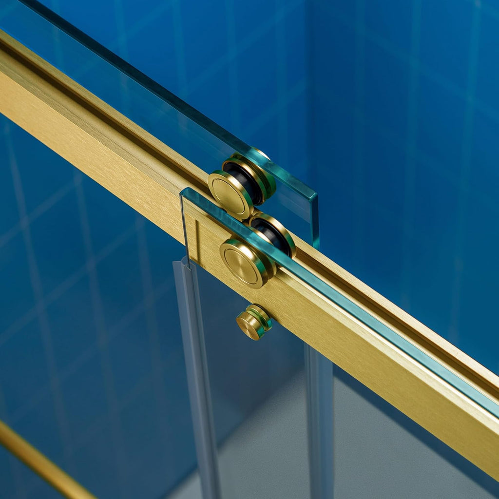 56-60" W x 80" H Frameless Double Sliding Soft-Close Shower Door