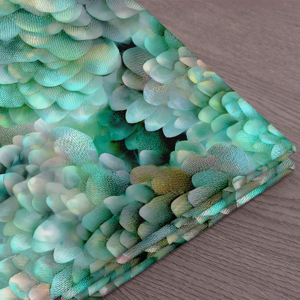 Mermaid Scales Upholstery Fabric, Abstract Dragon Scale Decorative Fabric