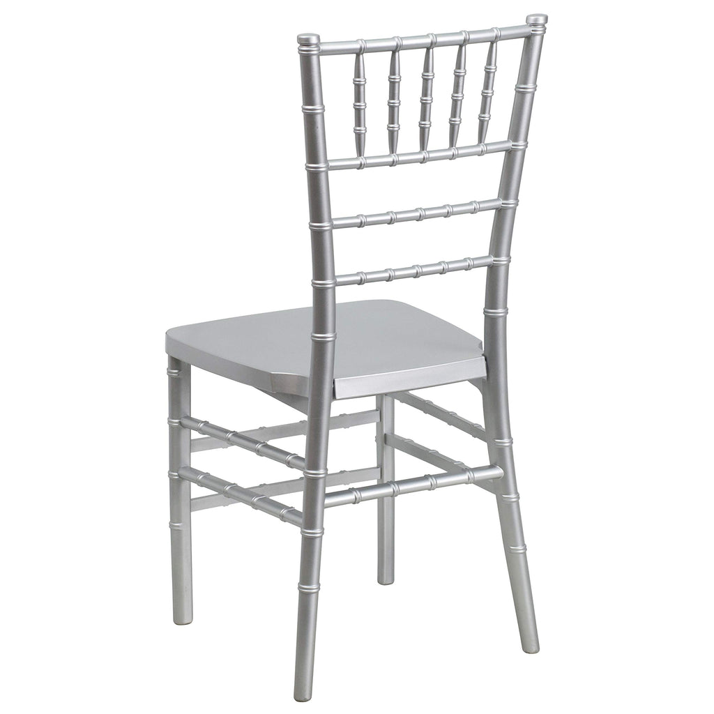 Silver Resin Ballroom Chair, 2-Pack