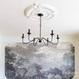 30 1/2"W x 20"H x 1 1/2"ID x 1 1/2"P Strasbourg Ceiling Medallion, Fits Canopies up to 1-1/2", 2 Piece