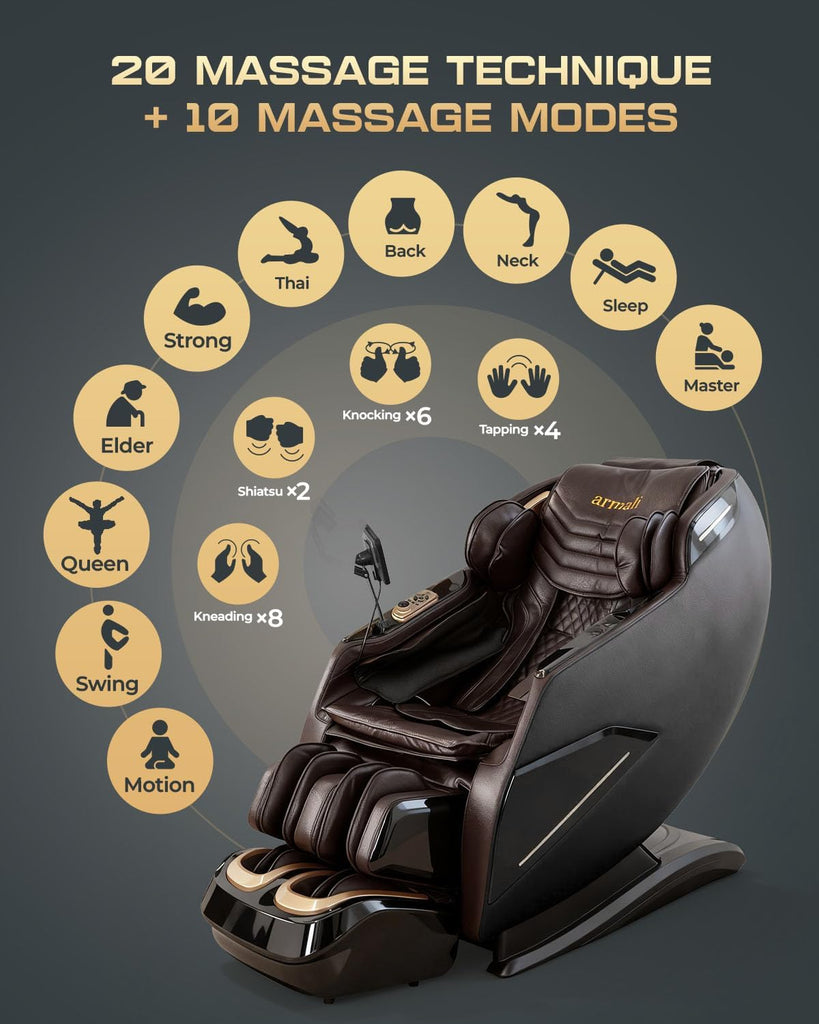 4D Massage Chairs Full Body,Zero Gravity SL-Track Shiatsu Massage Chair Recliner,Core Heating,20 Massage