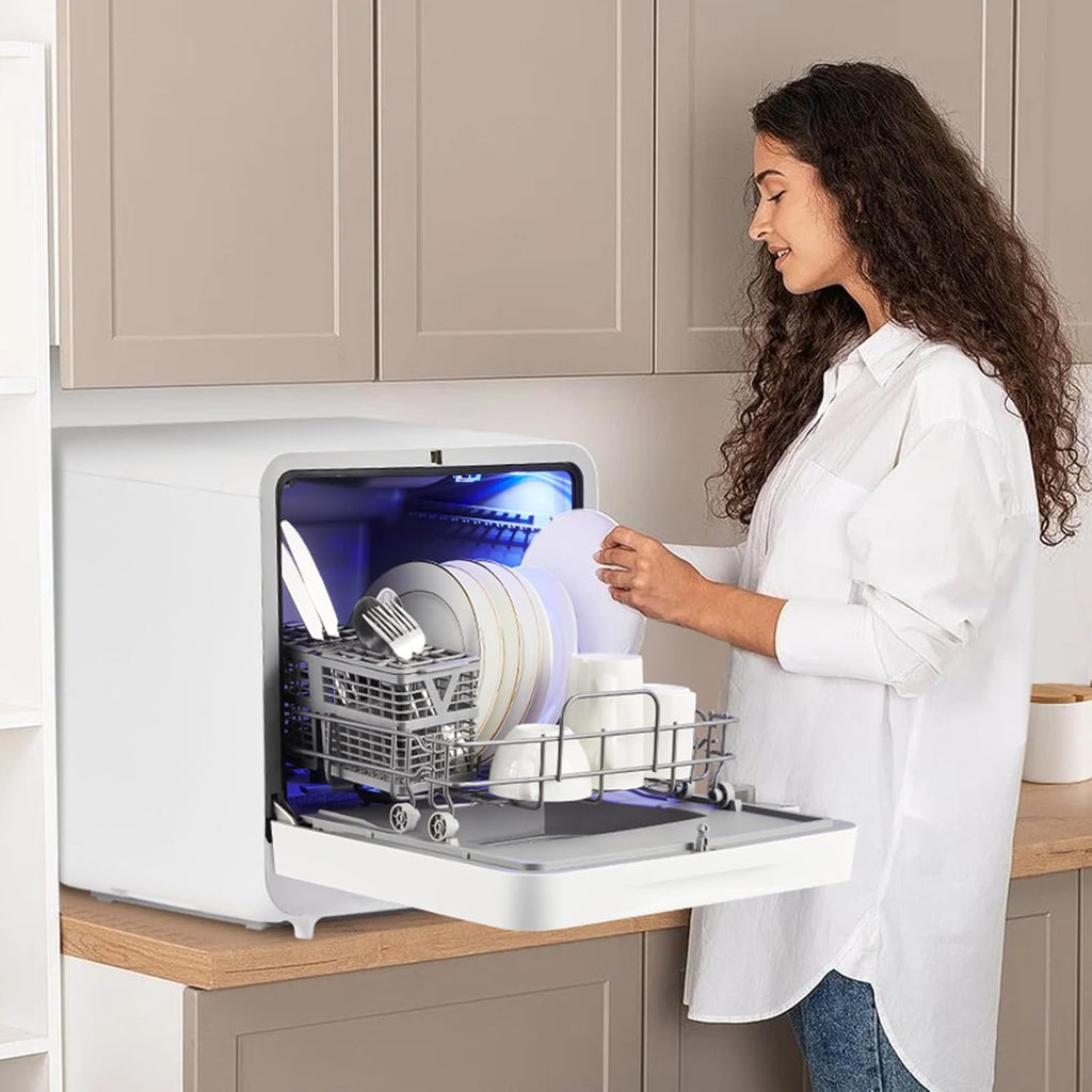 Dishwasher Countertop Compact Portable Dishwasher with Faucet & Self-Priming Water Modes Water Inlet