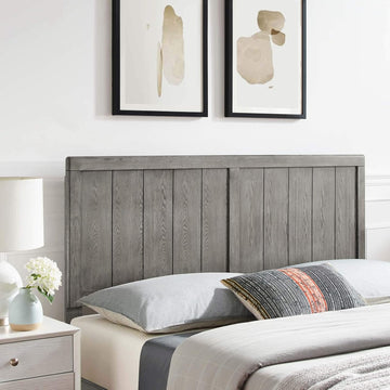 King Wood Headboard, Gray