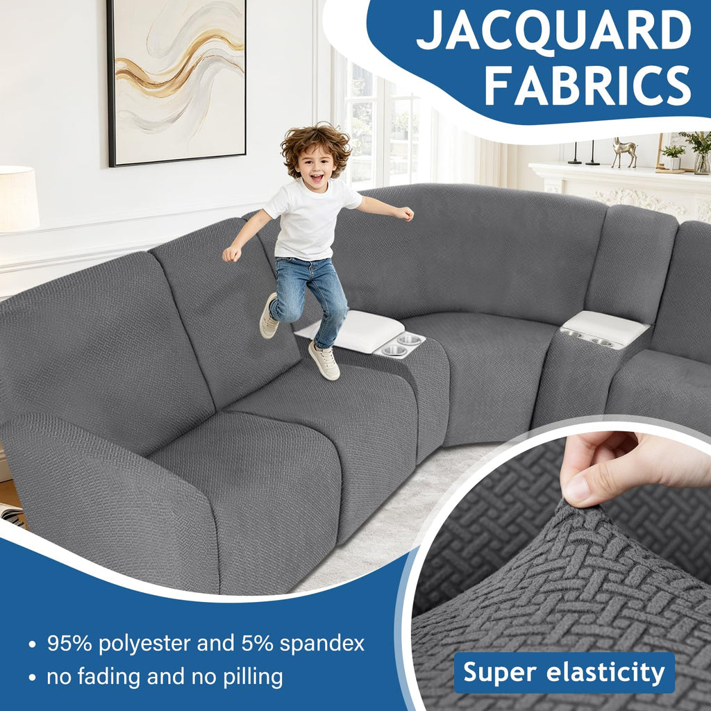 100% Waterproof Recliner Sectional Couch Covers L Shape Stretch Corner Reclining Sectional Sofa Cover Washable