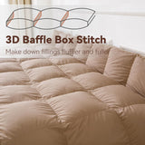 Premium Down Comforter Queen, Luxurious All Season Duvet Insert with Cotton Blended Fabric