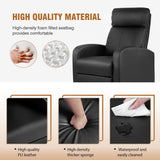 Recliner Chair Push Back Sofa Home Theater Seating with Lumbar Support and Leather Padded Seat Backrest