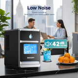 LunaArc Crescent Ice Maker Countertop, 16Pcs Ready in 12Mins, 1600Pcs/Day, Auto Deep Cleaning, Timer, Adjustable Ice