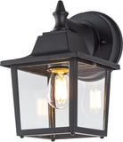 Outdoor Wall Lantern, Wall Sconce as Porch Lighting Fixture, E26 Medium Base 60W Max., Aluminum Housing Plus Glass