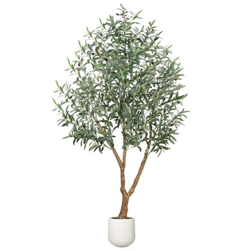 6FT Olive Trees Artificial Indoor - Fake Olive Tree Artificial Plants Indoor Fake Trees with Lifelike Fruits and