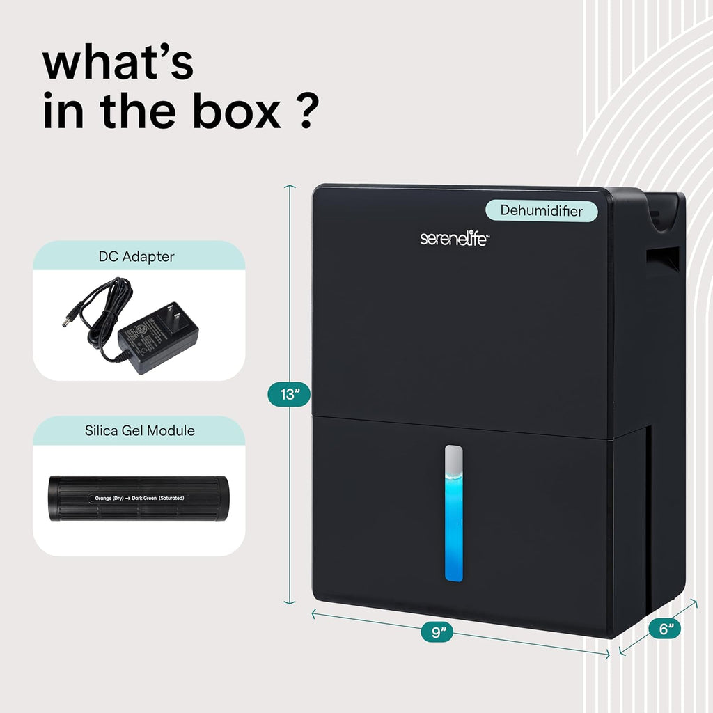 Dehumidifier, Quiet 2-in-1 Thermoelectric & Desiccant Dehumidifiers for Home