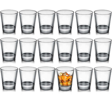 18 Pack Shot Glasses, 1.5 oz Clear Shot Glass Cups Set with Heavy Base for Bar Restaurants Home