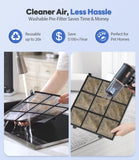 Air Purifiers for Home Large Room, Cover Up to 2600 Ft² with Washable Filters, Powerful Turbo Mode, 