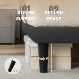 Queen Bed Frame with Headboard, Bed Frame Queen with Sturdy Wooden Slats Support