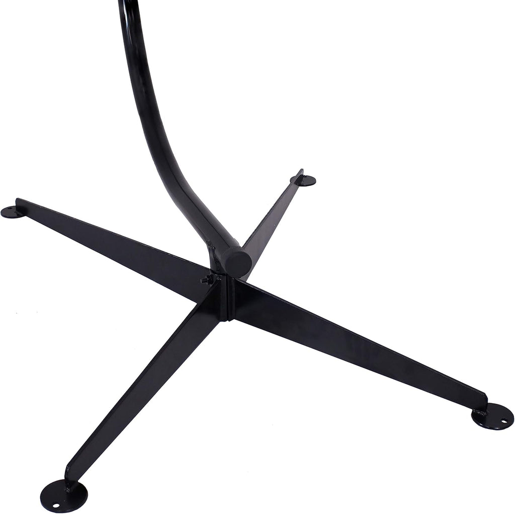Steel C-Stand for Hanging Hammock Chair, Black | Hammock Swing Frame for Indoor or Outdoor Use, Durable, 300-Pound