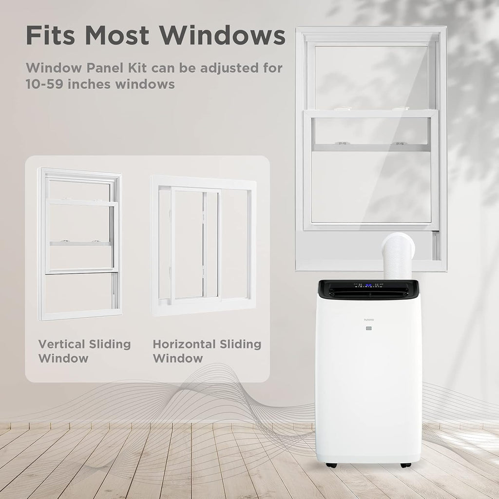 14,000 BTU Portable Air Conditioner & Heater, 4-in-1 AC Unit with Dehumidifier, Fan, UV
