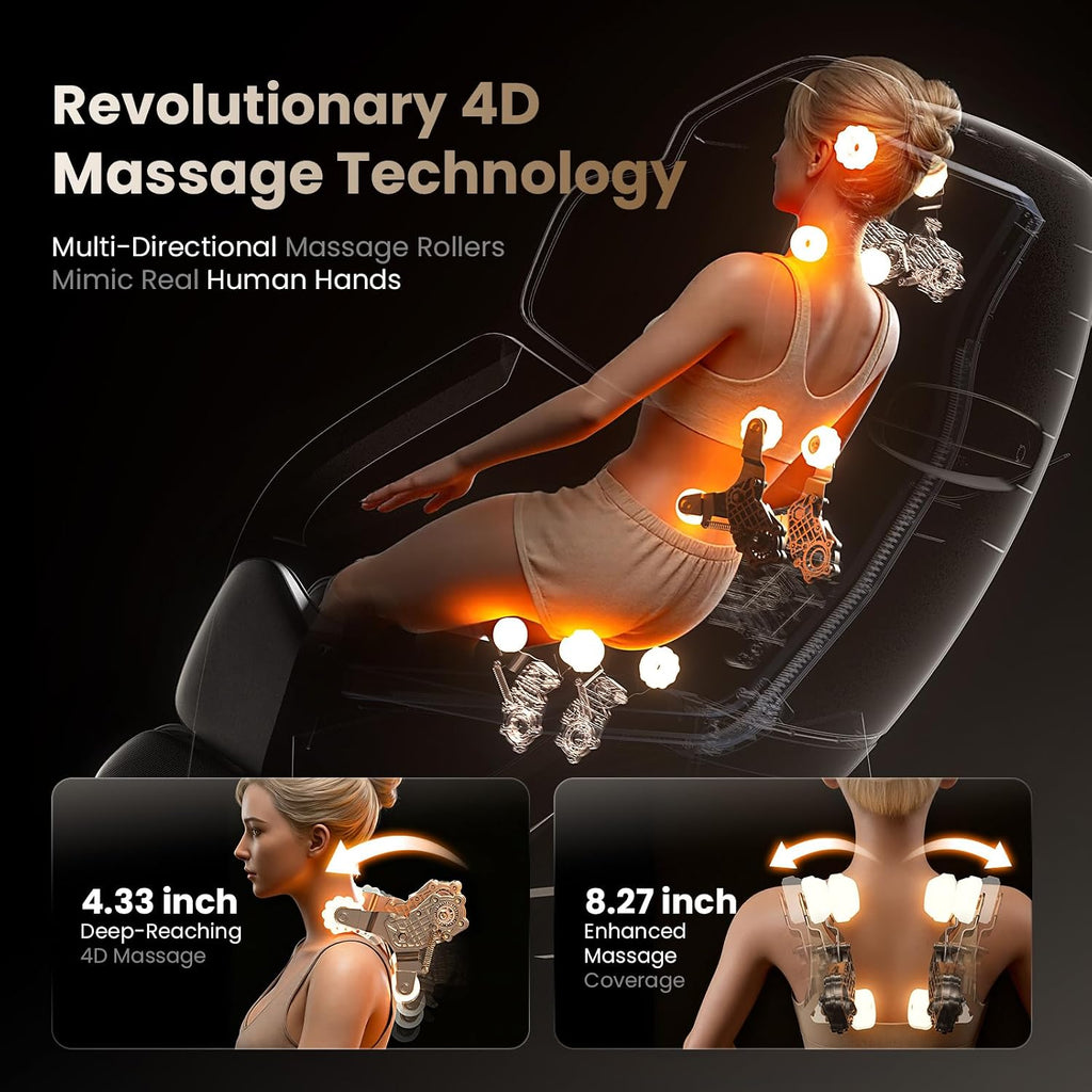 IMaster Pro 4D Full Body Massage Chair Zero Gravity SL-Track | PT Co-Designed, Patented 166° SL-Track & True Zero