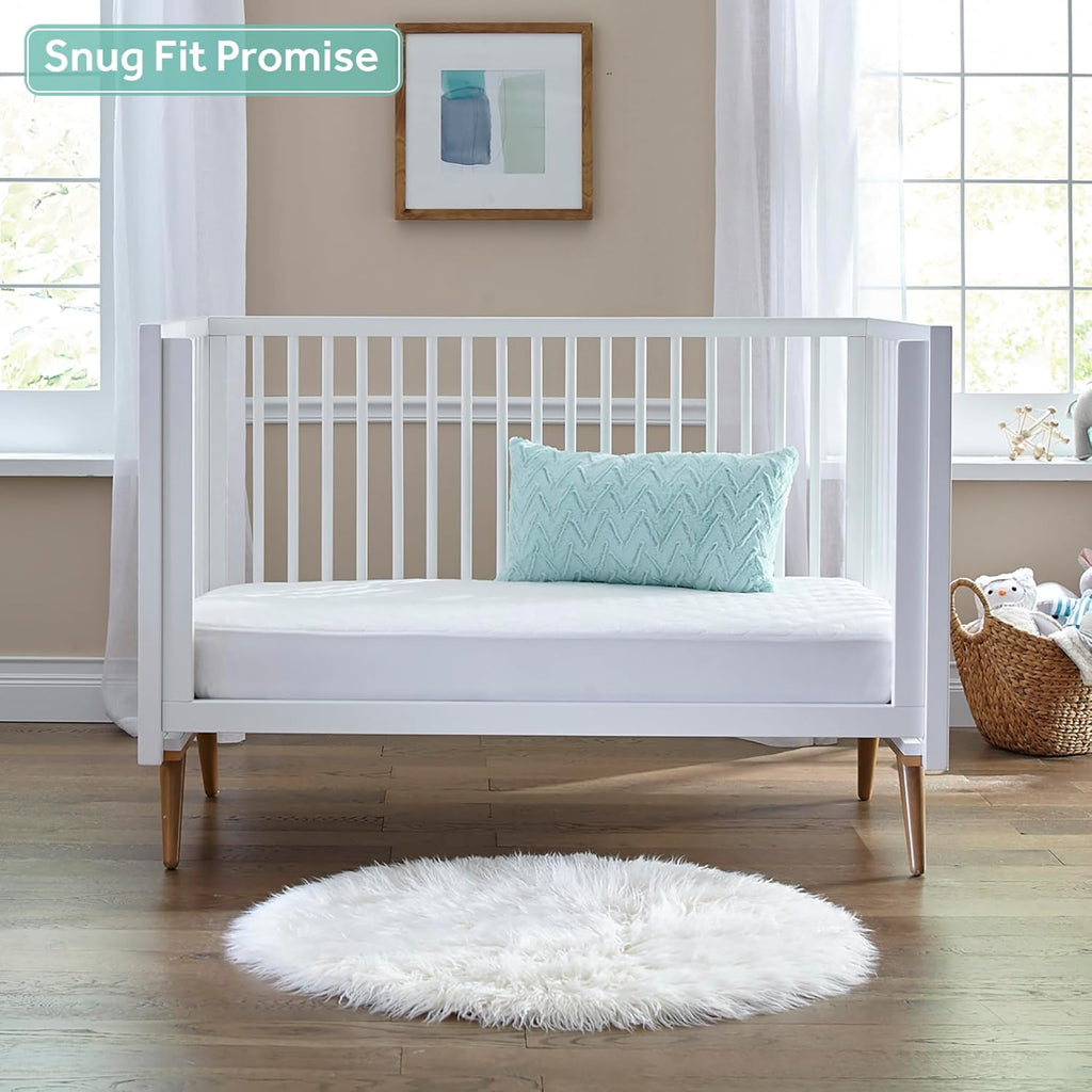 2 Stage Infant Crib Mattress Plus Toddler Bed Fit, Breathable, Resistant to Stain Cover, Dual Firmness &