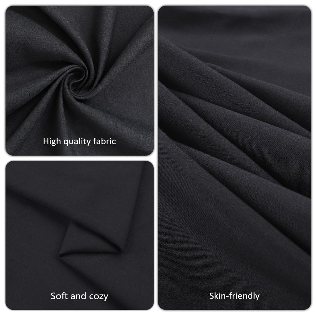 8 Pack 60 x 102 Inch Black Tablecloths for 6 Foot Rectangle Tables