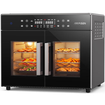 French Door Dual Zone Air Fryer Toaster Oven Combo, 32QT Capacity