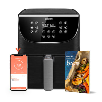 Air Fryer 5.8QT Pro Gen Smart 11-in-1 Toaster Oven, 100 Recipes Cookbook, 200+ Online Recipes, APP and Touch Screen